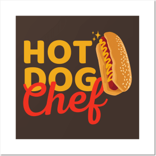 Hot Dog Chef Gift Idea Funny Food Posters and Art